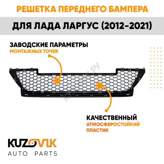 Решетка переднего бампера Лада Ларгус (2012-2021) нижняя KUZOVIK